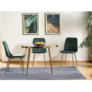 Стол обеденный SIGNAL CALVIN эффект черного мрамора/золотой 100